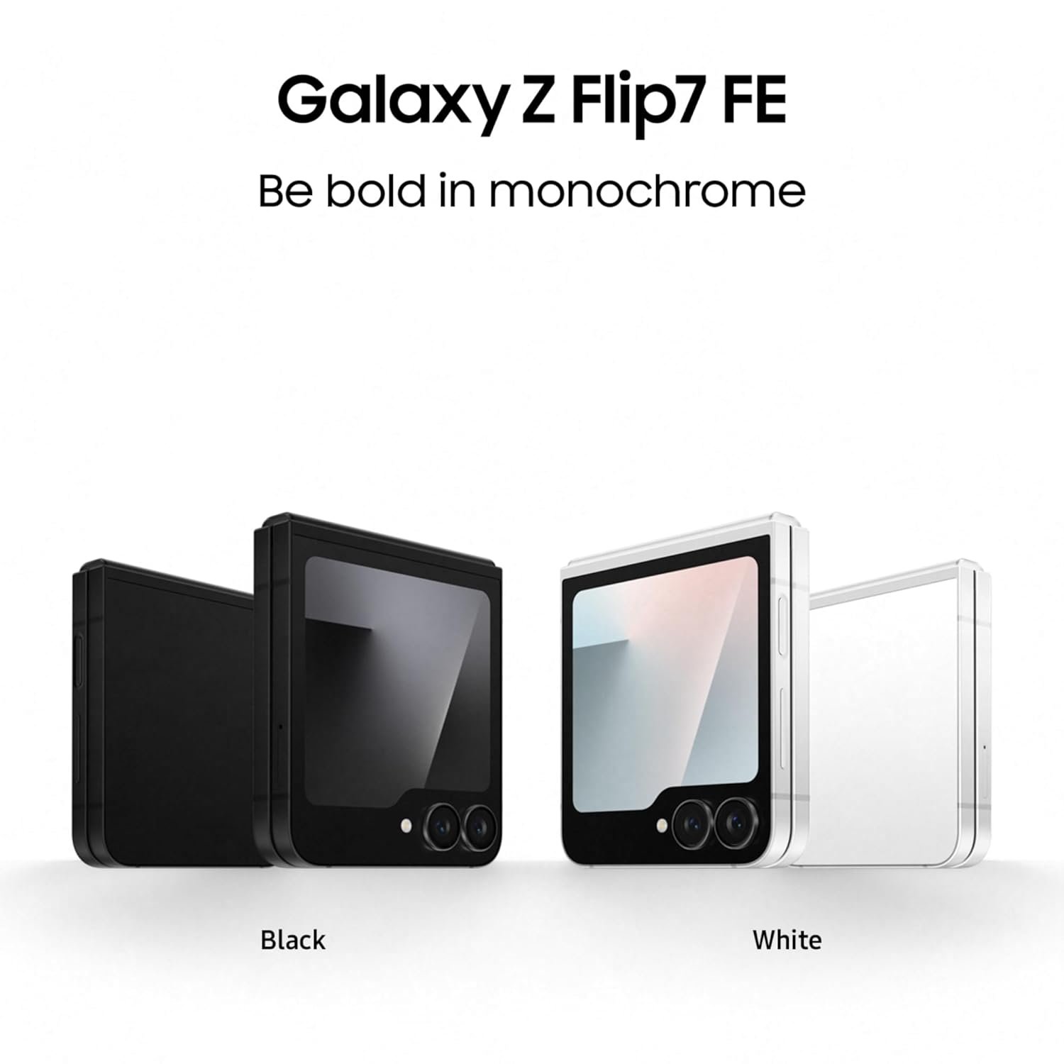 Samsung Galaxy Z Flip7 FE 5G Smartphone with Galaxy AI (Black, 8GB RAM, 128GB Storage), Ultra Sleek Compact Design, 50MP High-Resolution FlexCam, Long-Lasting 4000 mAh Battery, All-New One UI 8 - View 2